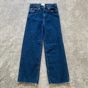 DL1961 Girls Dark Blue Wide-Leg Jeans